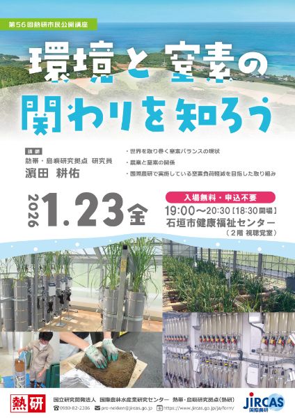 熱研市民公開講座「環境と窒素の関りを知ろう」
